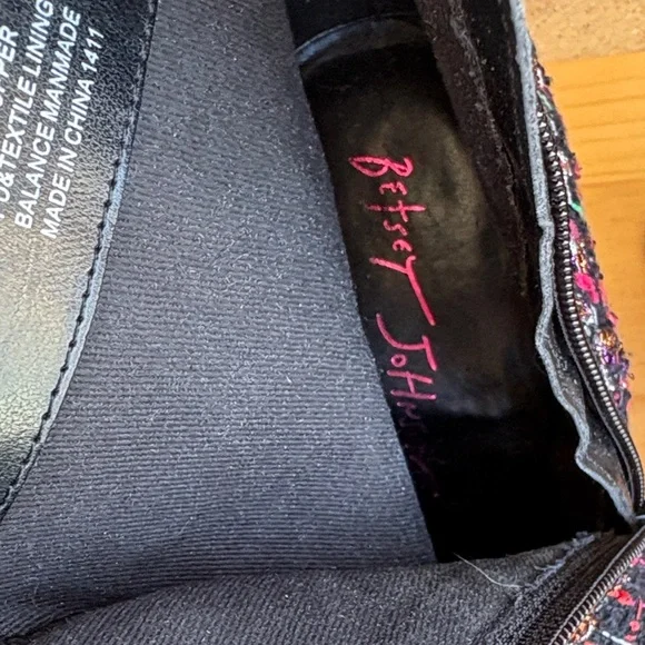 Multicolor Tweed Ankle Boots - Picture 4 of 6